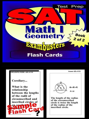 cover image of SAT 2 Math Level I Test&#8212;SAT 2 Geometry Flashcards&#8212;SAT 2 Prep Exam Workbook 2 of 2